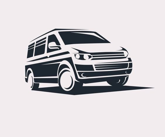 mini van symbol logo template, delivery and logistic services concept