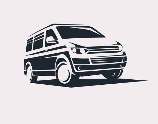 mini van symbol logo template, delivery and logistic services concept